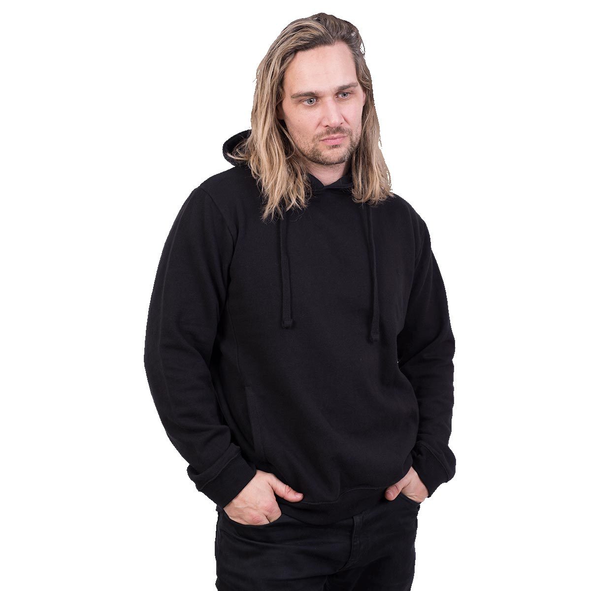 Side Pocket Hoodie – Black