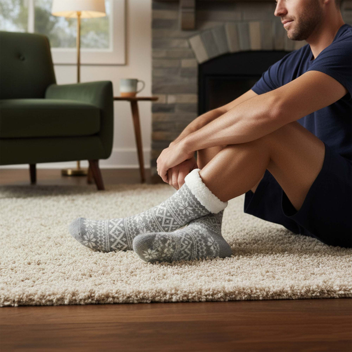 Men's Thermal Non-Slip Slipper Socks