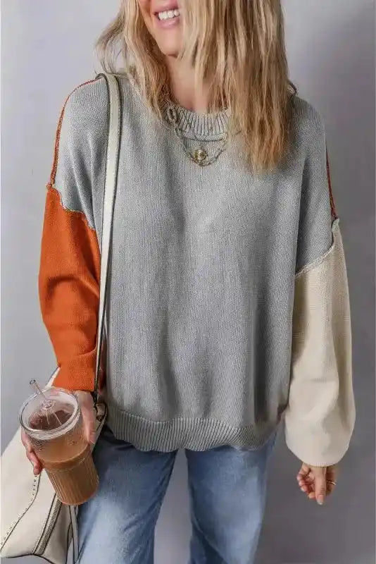 Leopard Print Colourblock Jumper