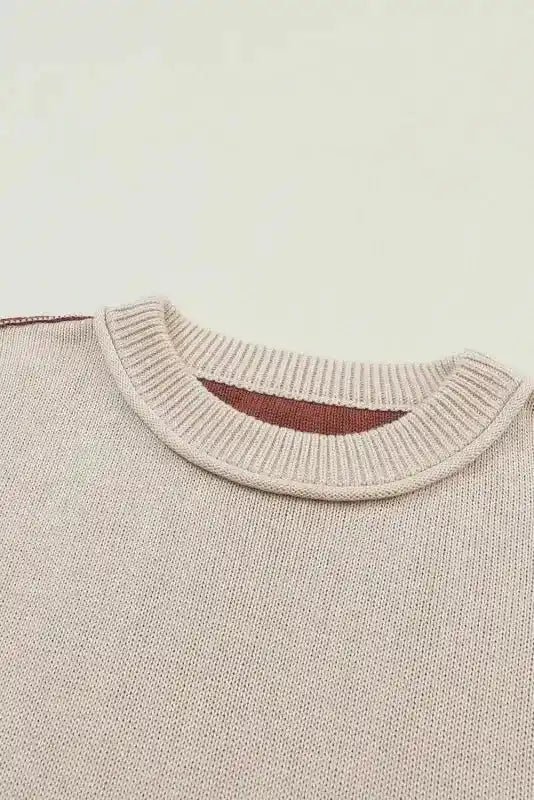 Leopard Print Colourblock Jumper