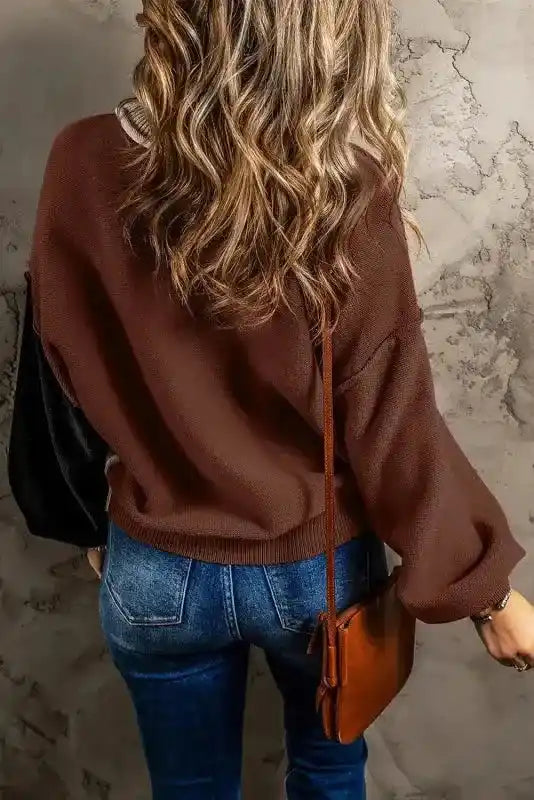 Leopard Print Colourblock Jumper