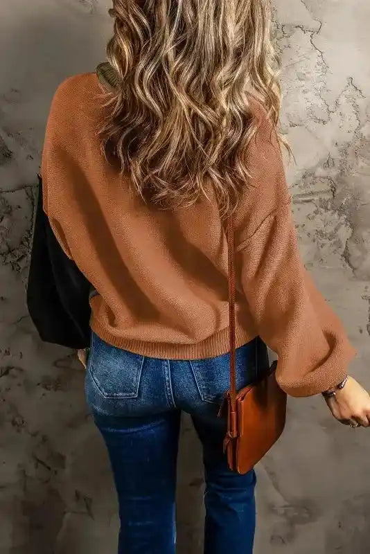 Leopard Print Colourblock Jumper