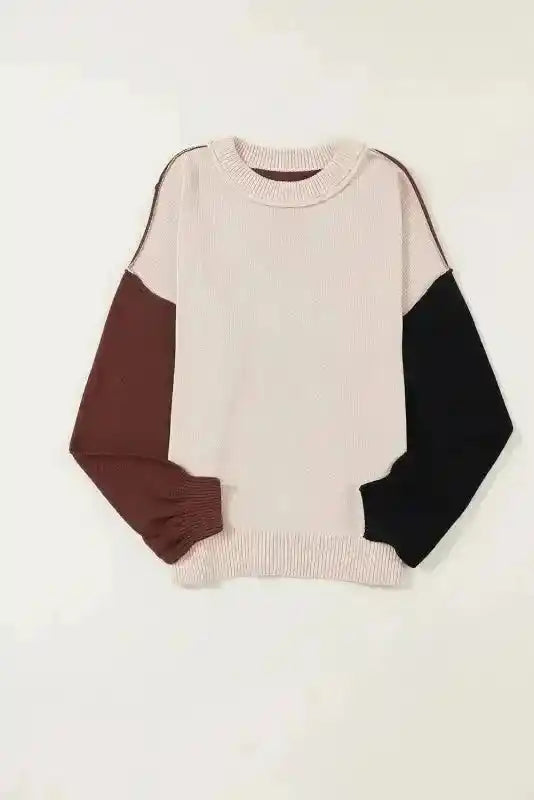 Leopard Print Colourblock Jumper