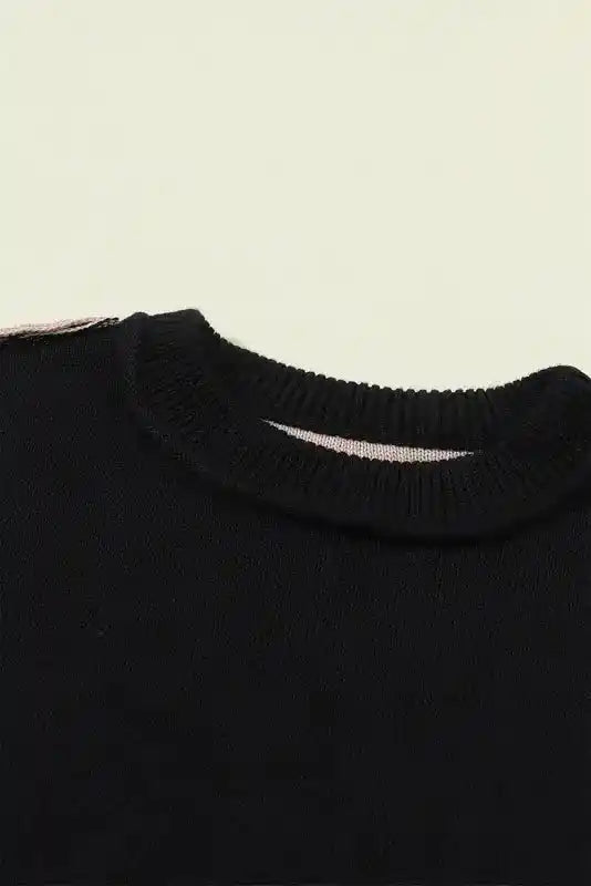 Leopard Print Colourblock Jumper