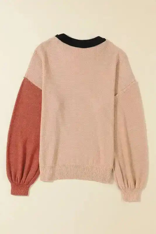 Leopard Print Colourblock Jumper