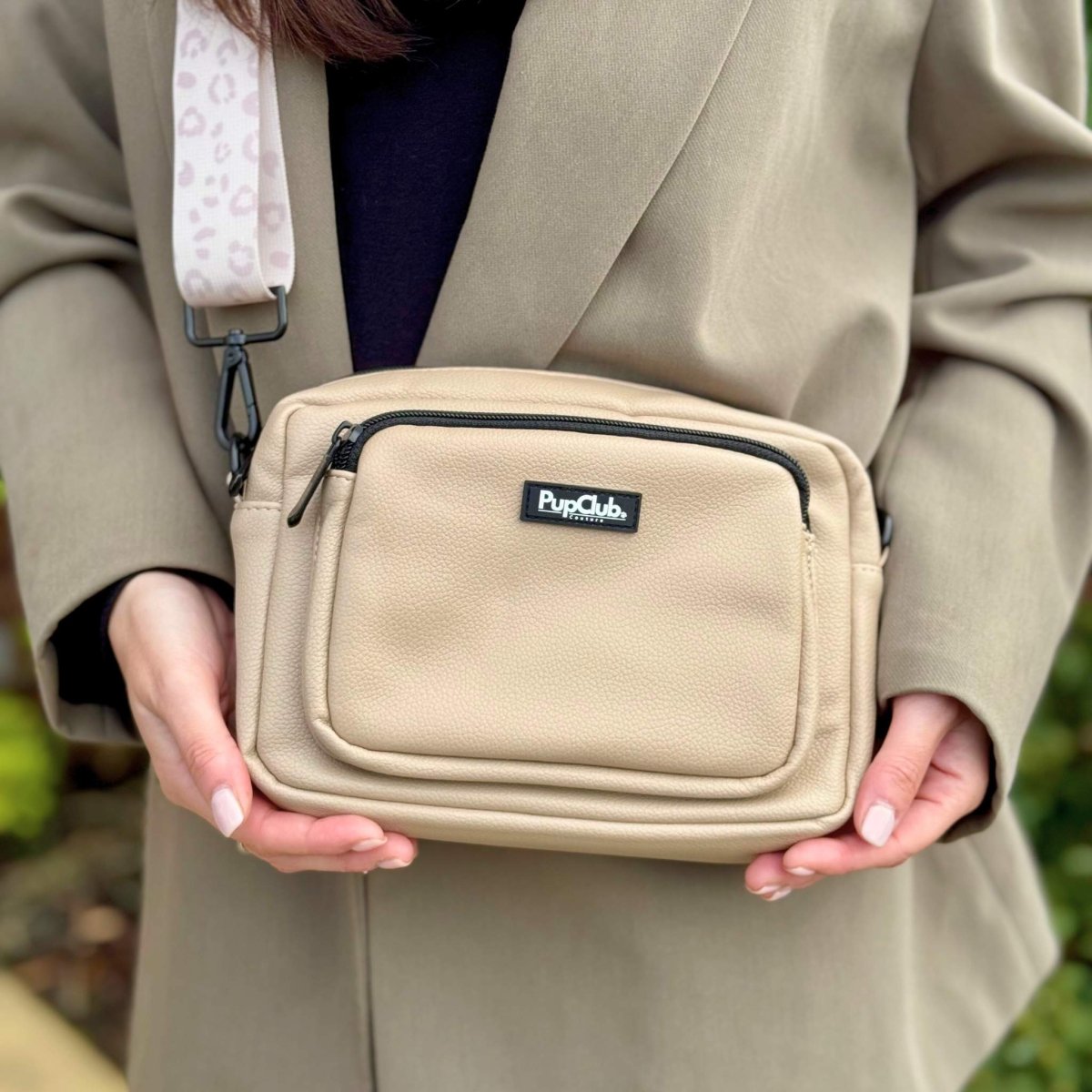 Vegan Leather Crossbody Bag – Tan
