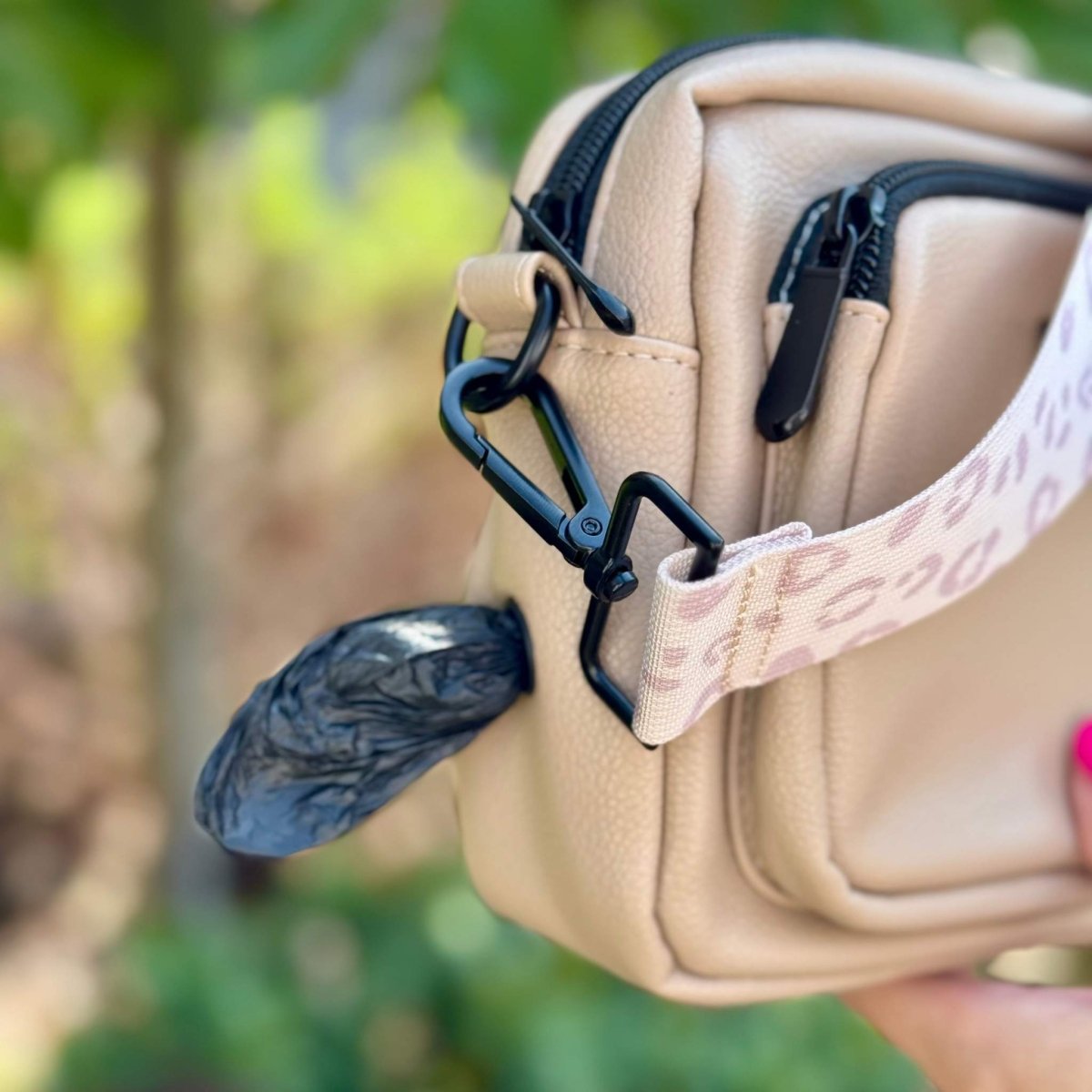 Vegan Leather Crossbody Bag – Tan