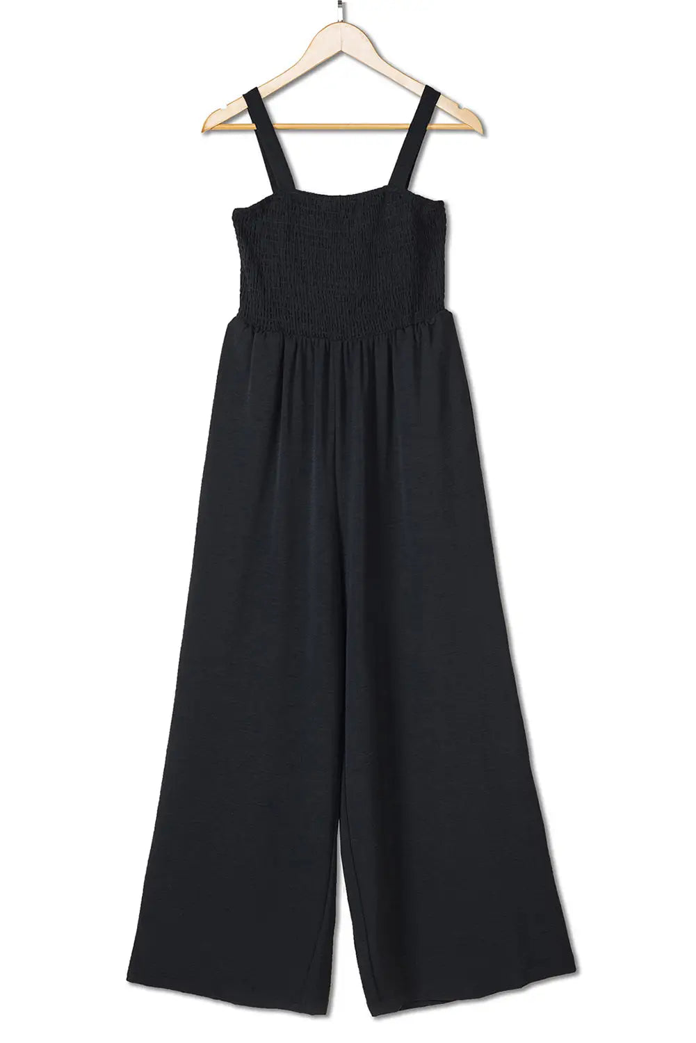 Smocked Square Neck Wide Leg Jumpsuit