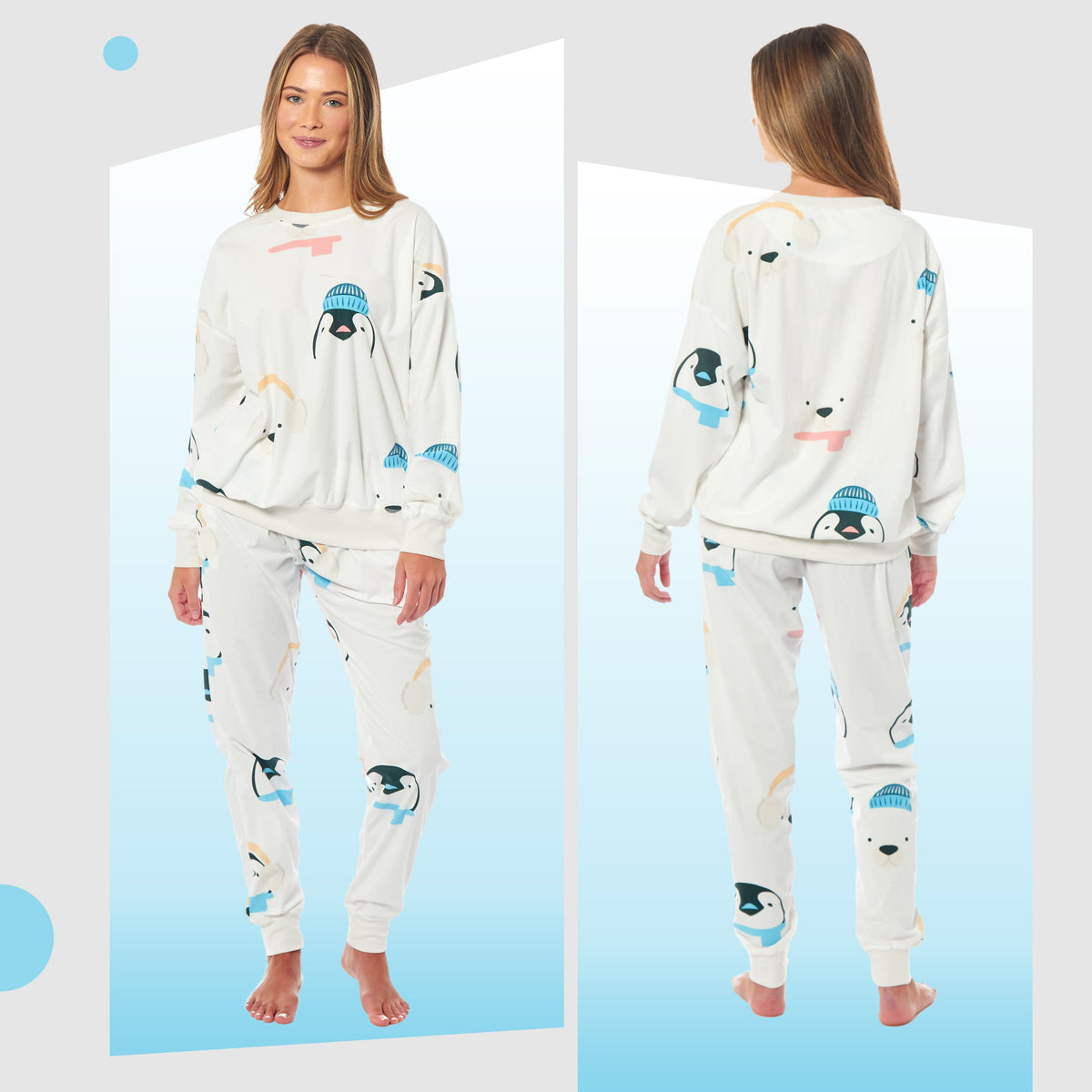 Penguin & Polar Bear Fleece Pyjama Set