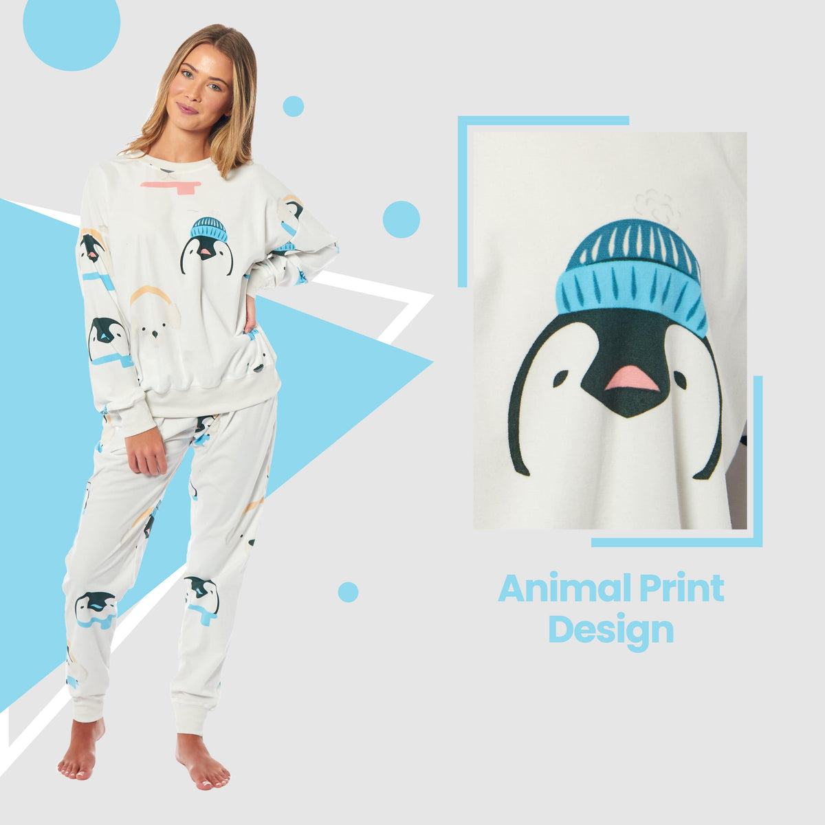 Penguin & Polar Bear Fleece Pyjama Set