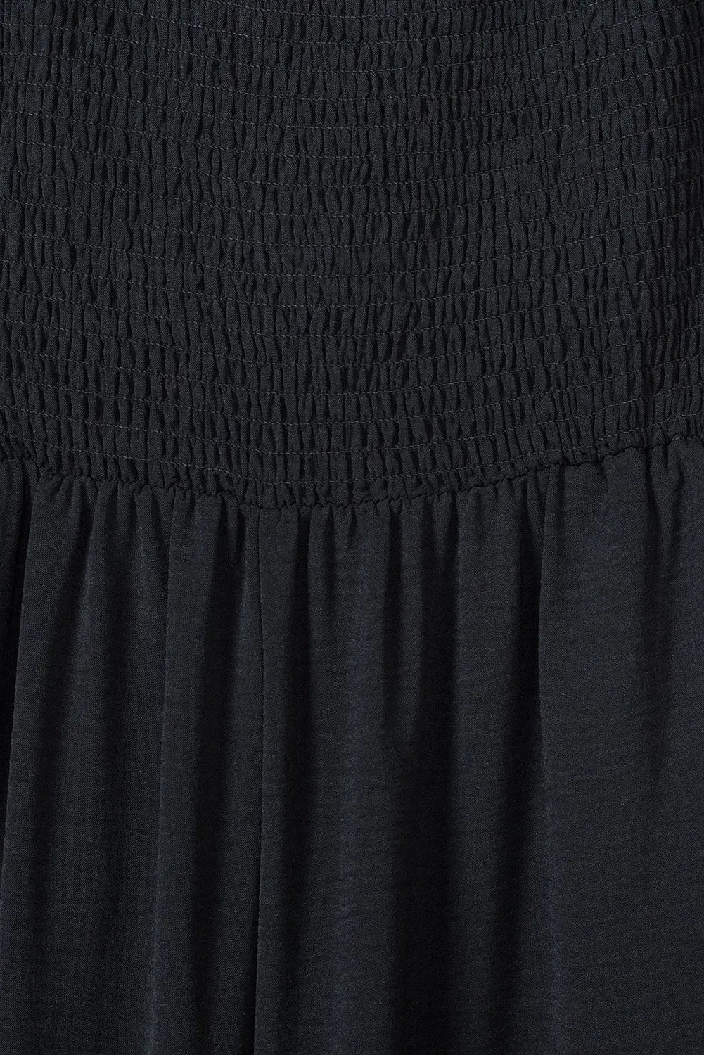 Smocked Square Neck Wide Leg Jumpsuit