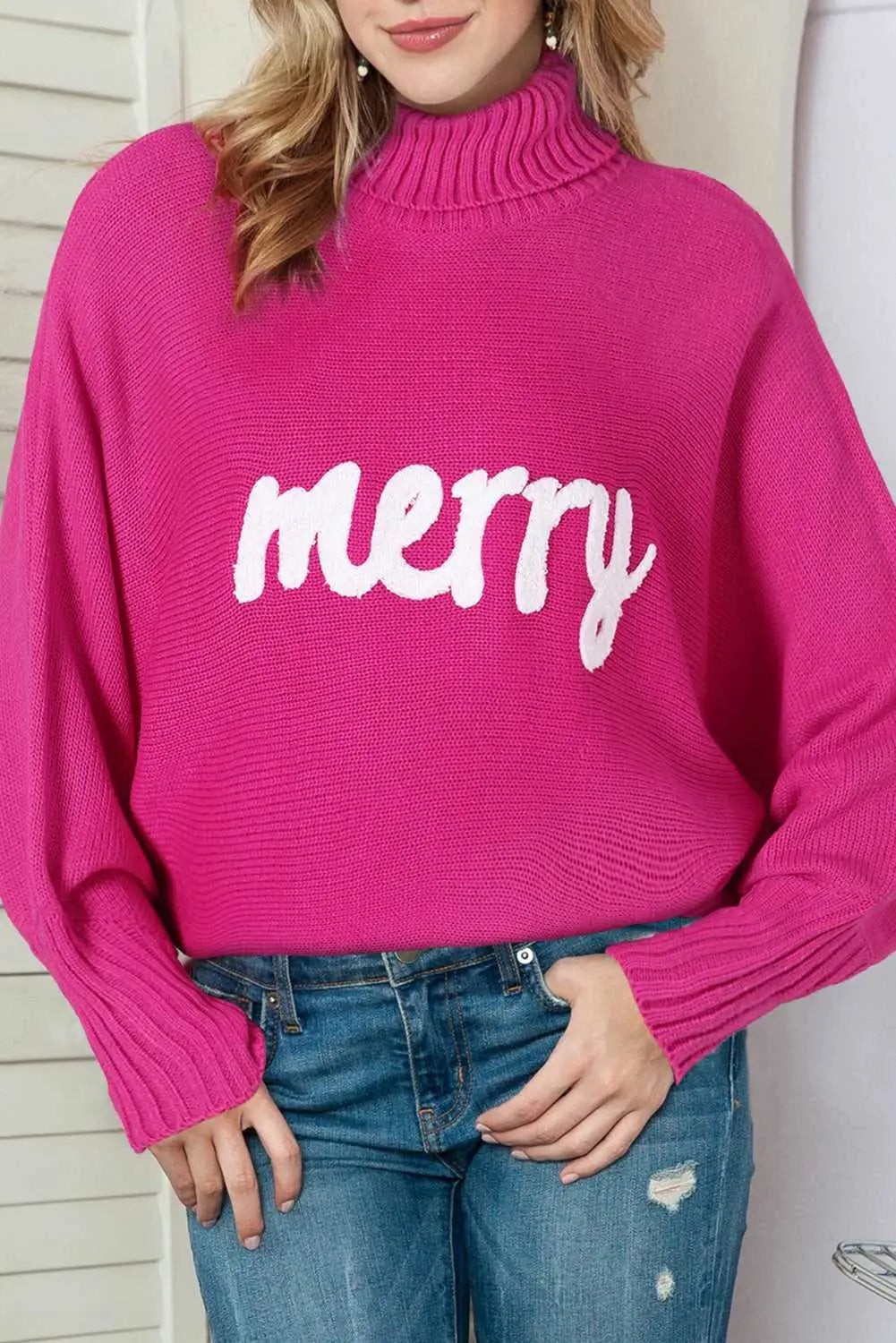 Fiery Red High Neck Jumper
