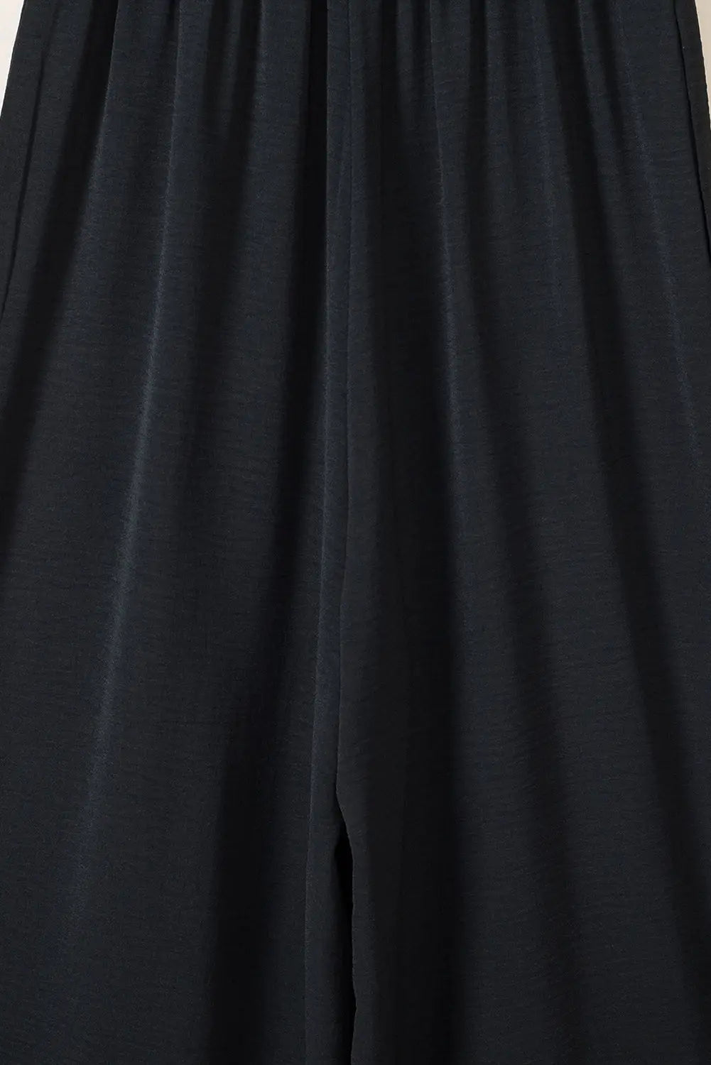 Smocked Square Neck Wide Leg Jumpsuit