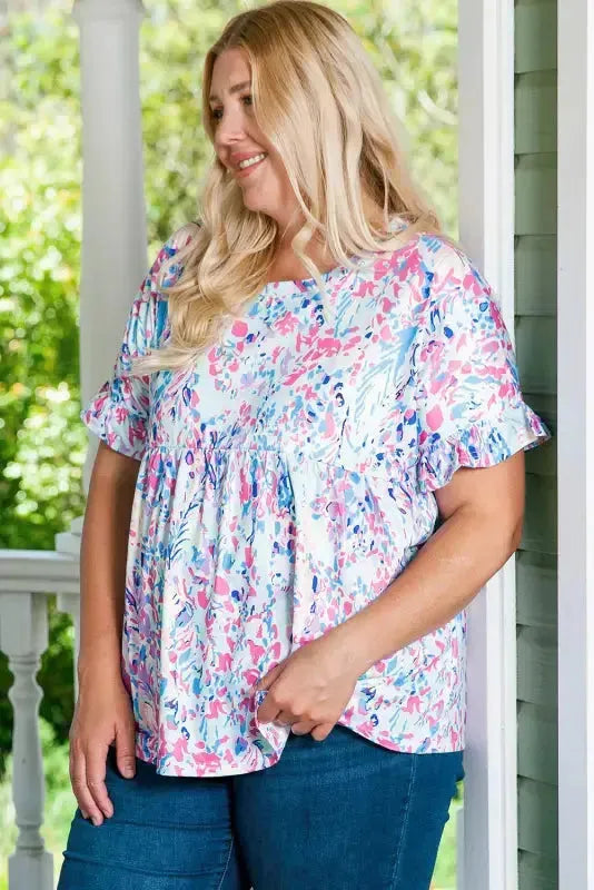 Floral V-Neck Wrap Maxi Dress – Green