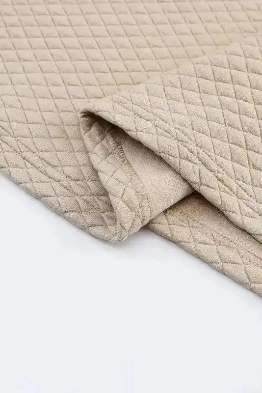 Quilted Hooded Mini Dress with Kangaroo Pocket