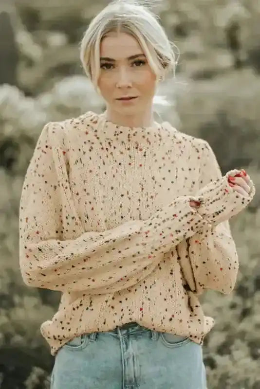 Spotted Cable Knit Jumper