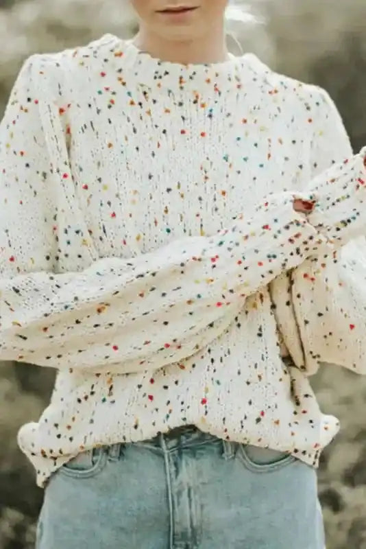 Spotted Cable Knit Jumper