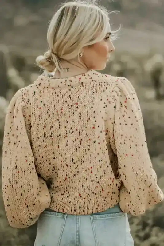 Spotted Cable Knit Jumper