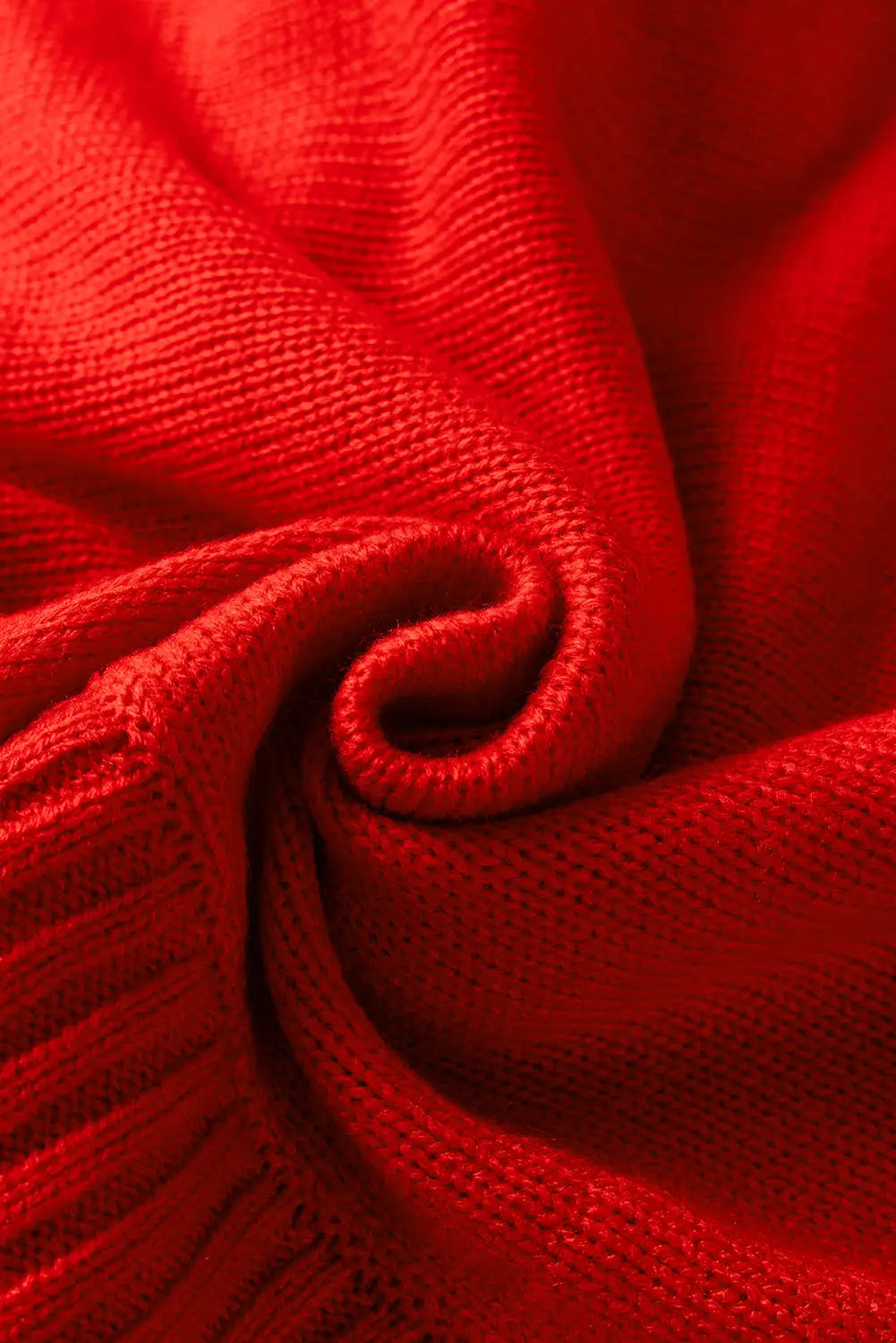 Fiery Red High Neck Jumper