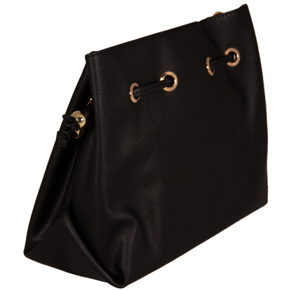 Drawstring Tote Handbag Set – Black