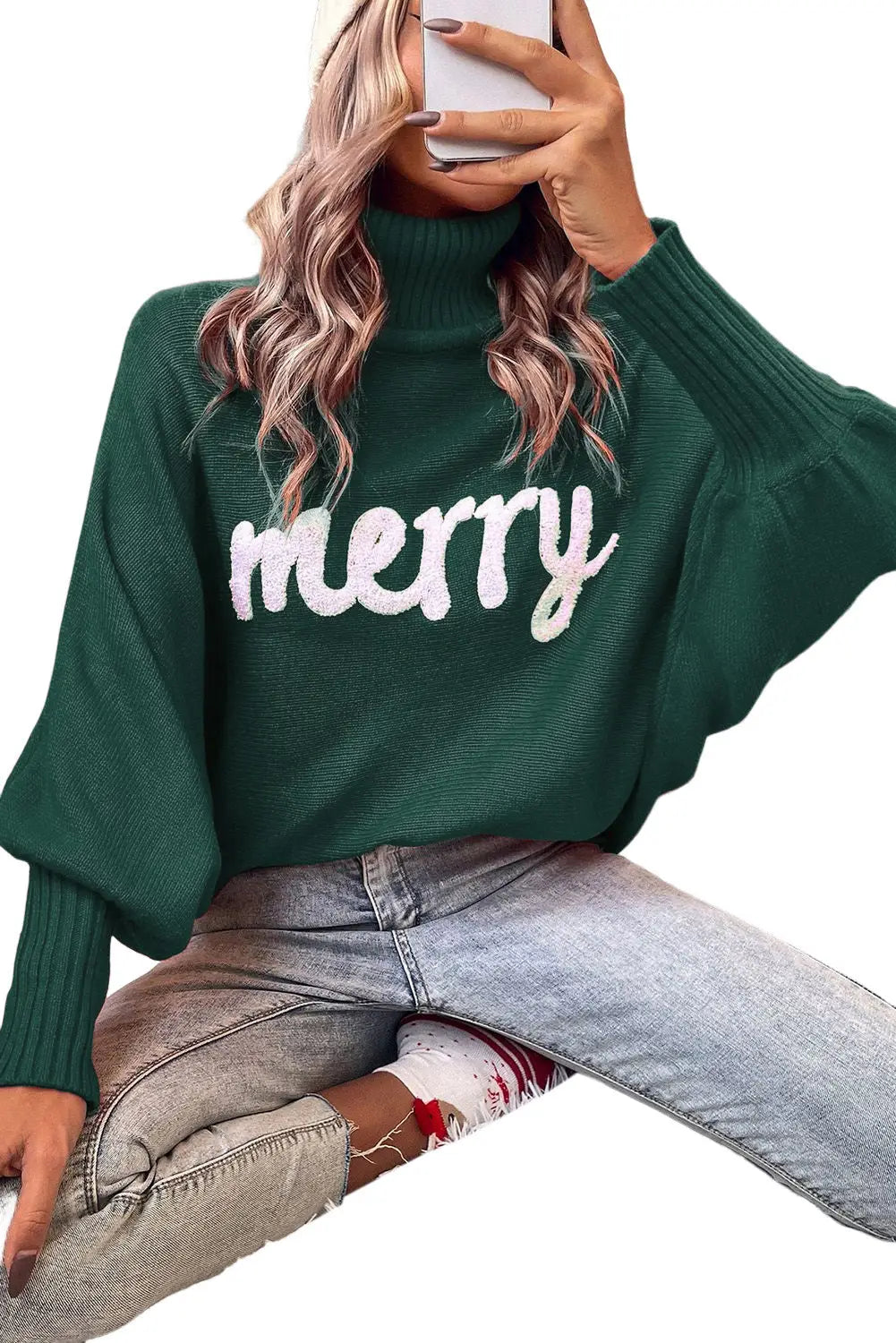 Fiery Red High Neck Jumper
