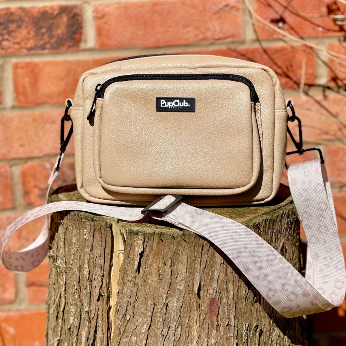 Vegan Leather Crossbody Bag – Tan