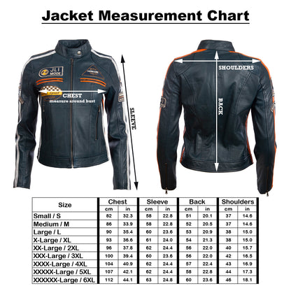 Women's Leather Racing Jacket – Purple