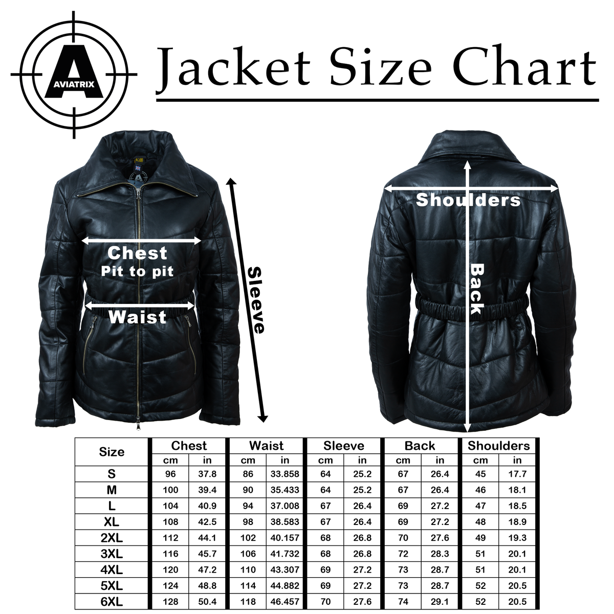 Women's Leather Puffer Coat – Black