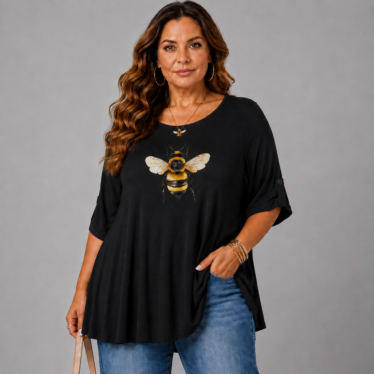 Bee Print Swing Top
