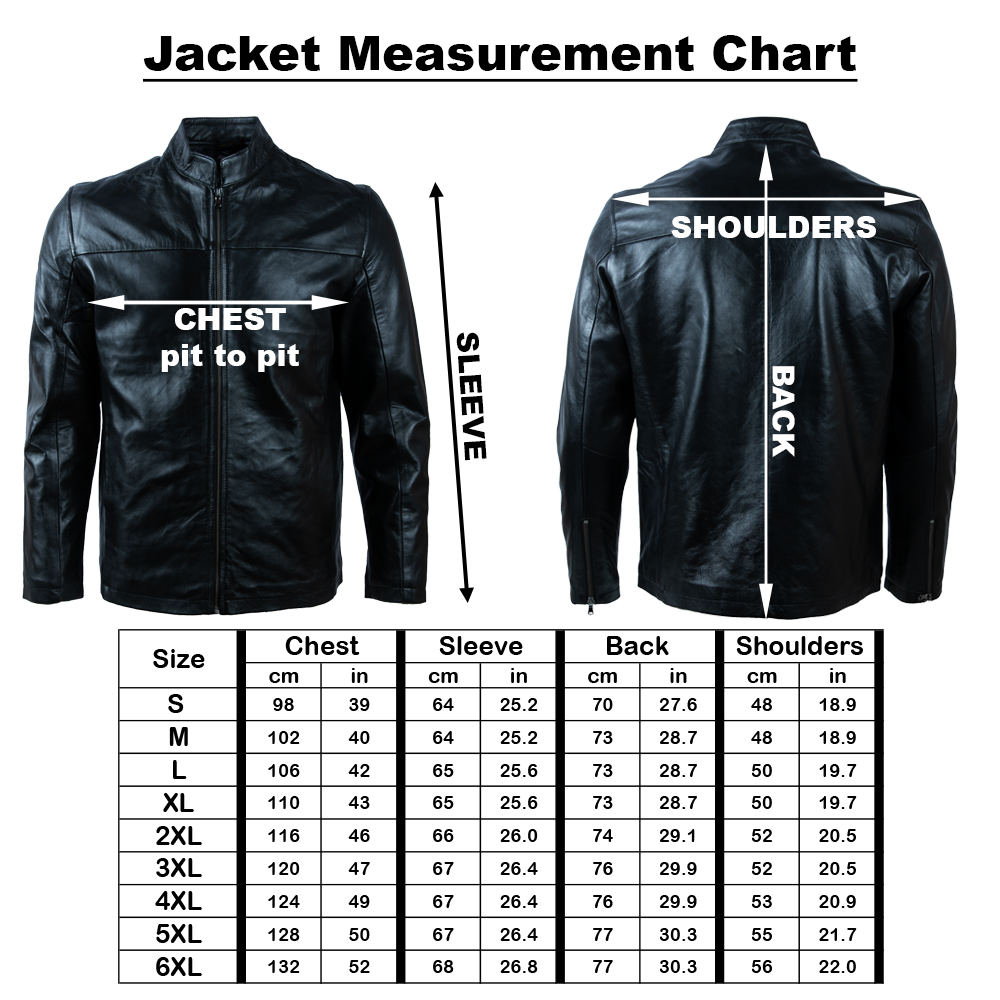 Men's Leather Café Racer Jacket – Black