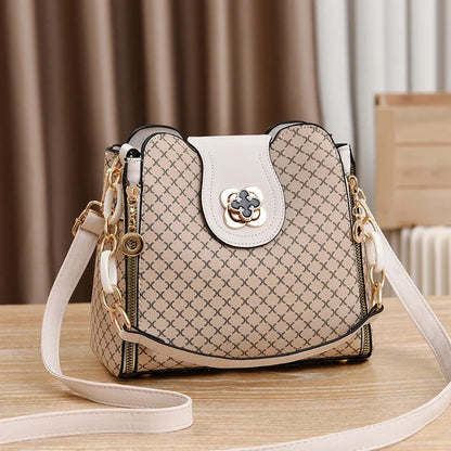 Check Print Bucket Crossbody Bag