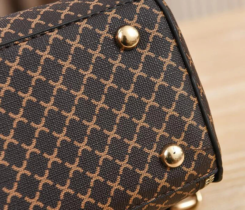Check Print Bucket Crossbody Bag