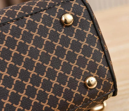 Check Print Bucket Crossbody Bag