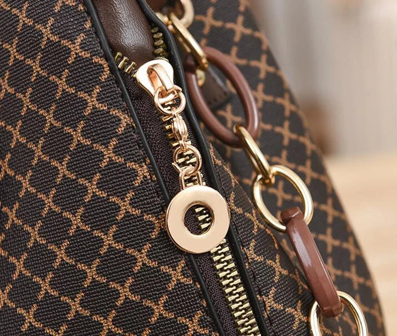 Check Print Bucket Crossbody Bag