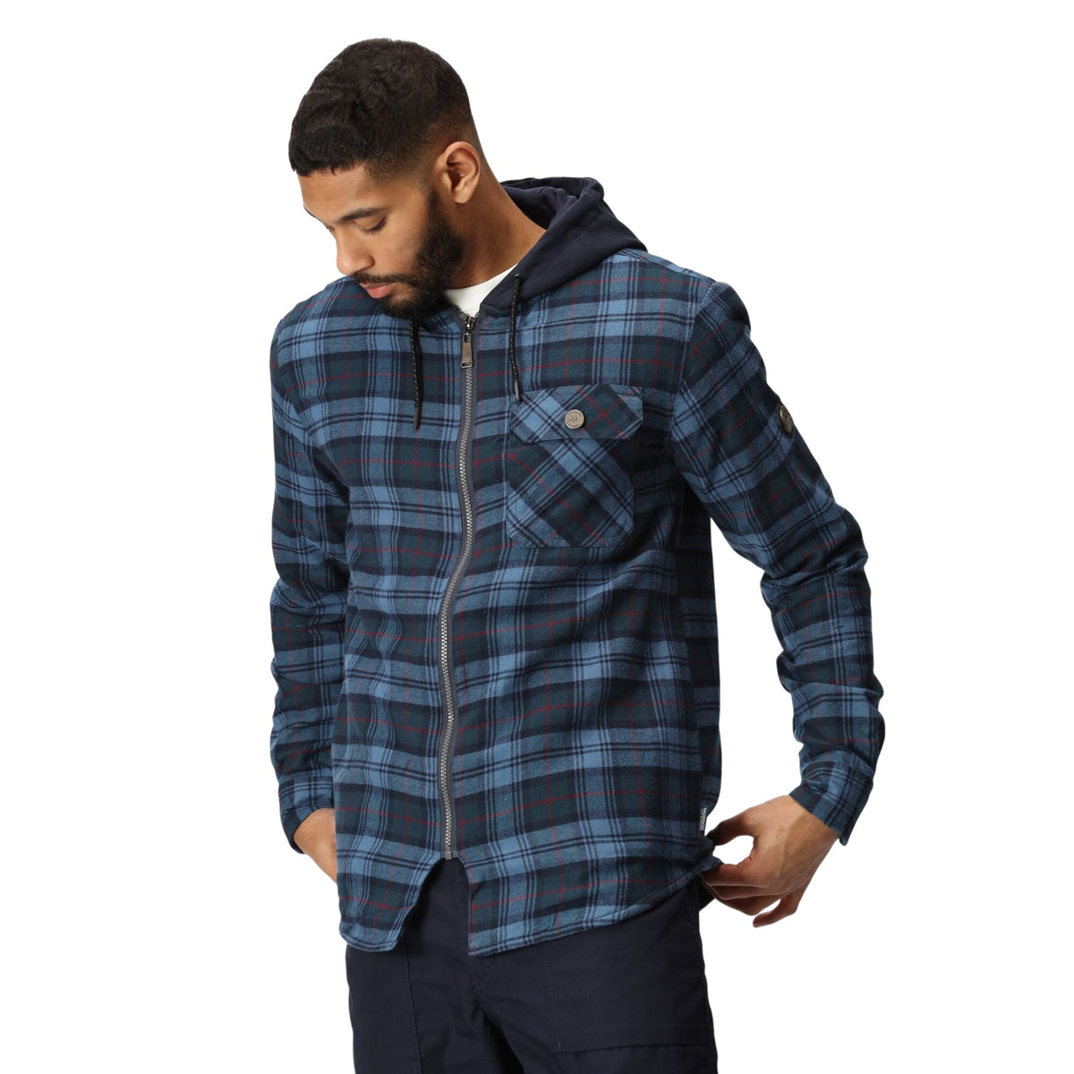 Regatta Men's Fleece-Lined Hooded Check Shirt