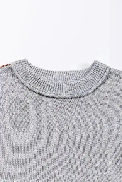 Leopard Print Colourblock Jumper