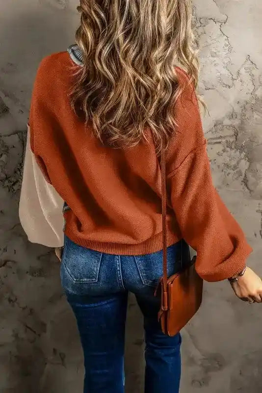 Leopard Print Colourblock Jumper
