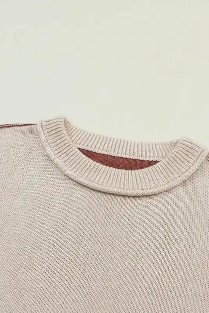 Leopard Print Colourblock Jumper