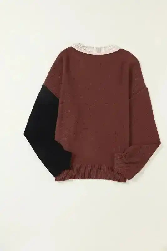 Leopard Print Colourblock Jumper