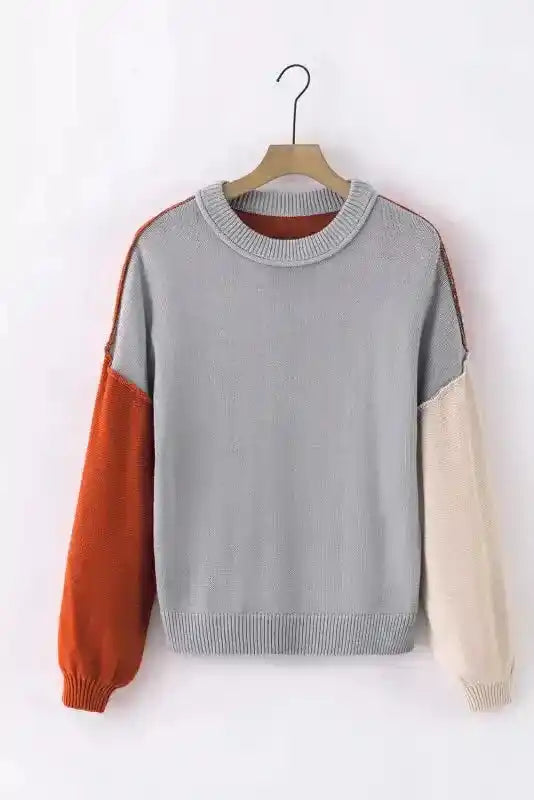 Leopard Print Colourblock Jumper