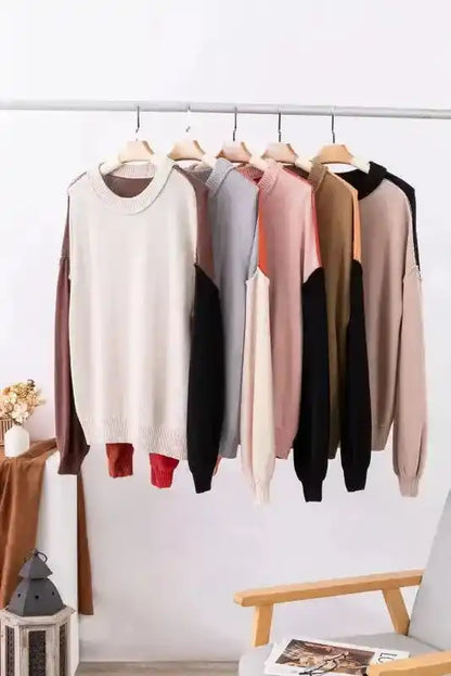 Leopard Print Colourblock Jumper