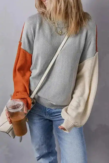 Leopard Print Colourblock Jumper