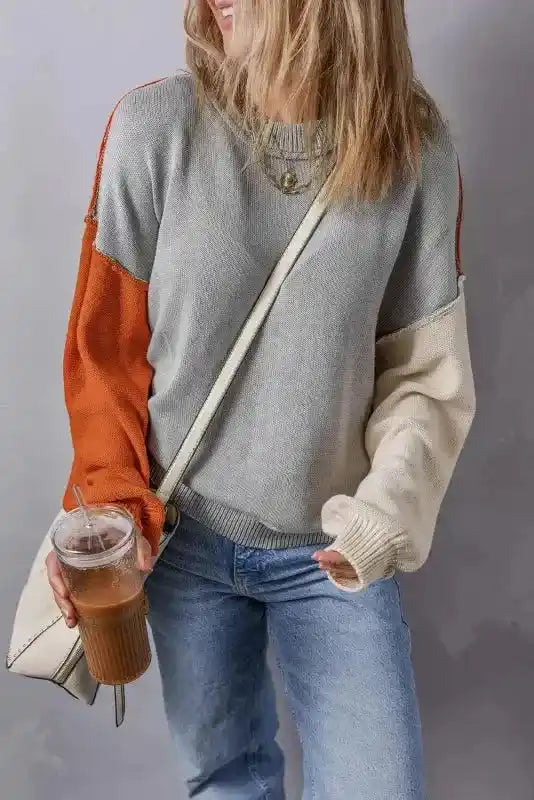 Leopard Print Colourblock Jumper