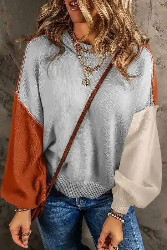 Leopard Print Colourblock Jumper