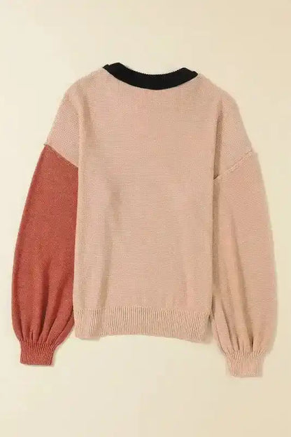 Leopard Print Colourblock Jumper