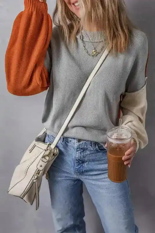 Leopard Print Colourblock Jumper