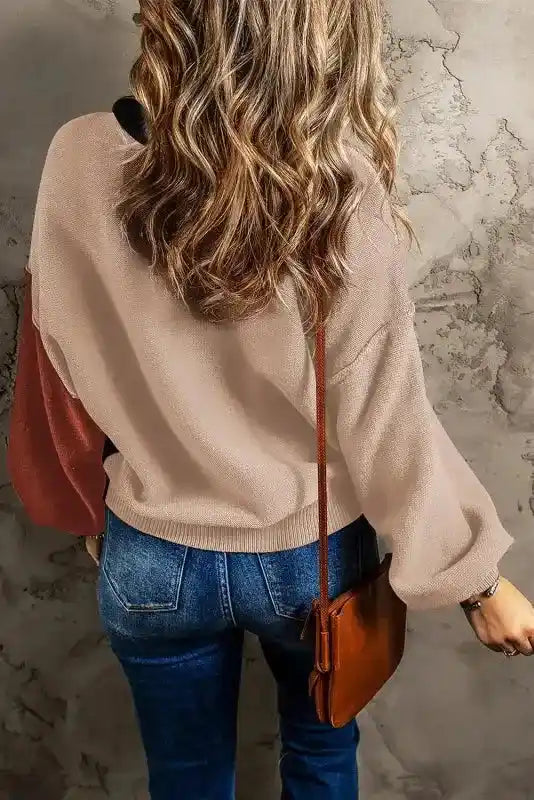 Leopard Print Colourblock Jumper