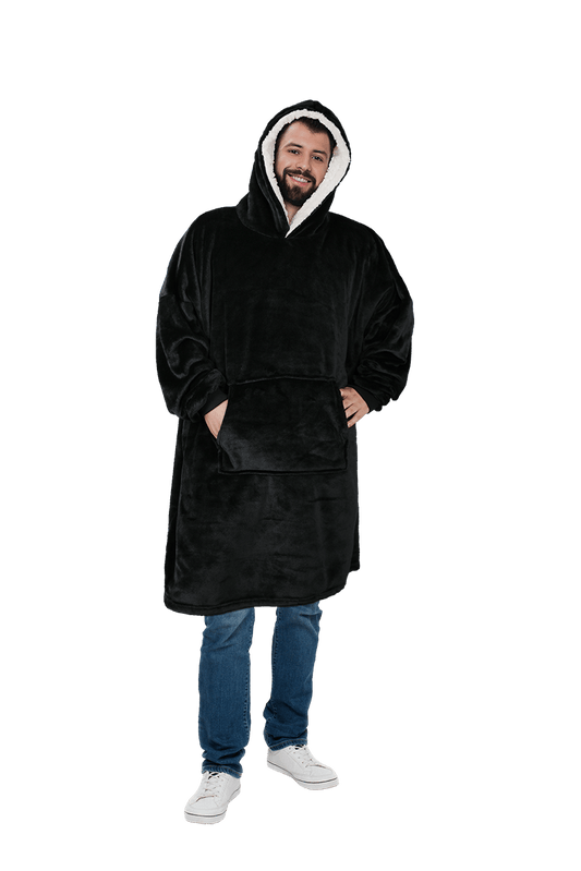 Men's Sherpa-Lined Oversized Blanket Hoodie
