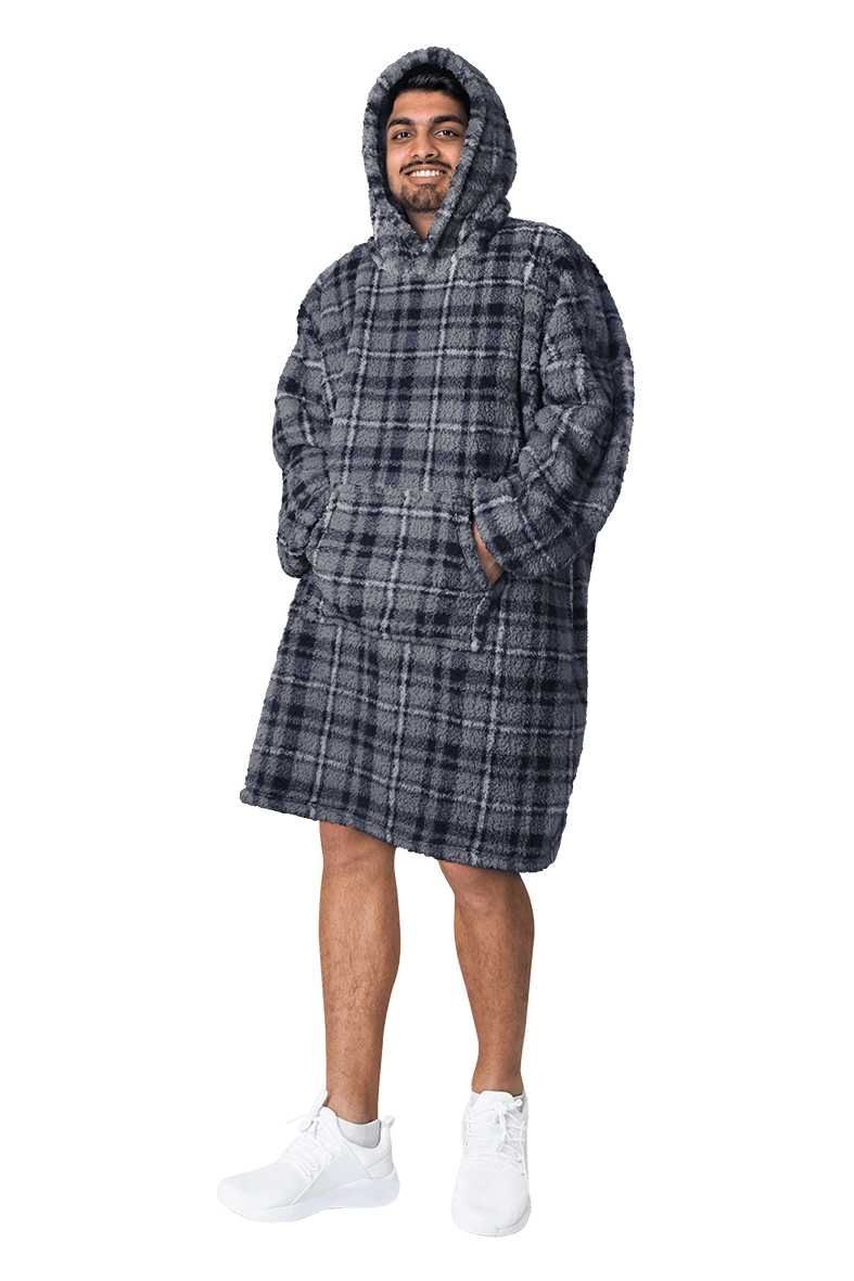 Men's Sherpa-Lined Oversized Blanket Hoodie