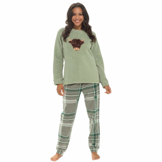 Highland Cow Fleece Pyjama Set